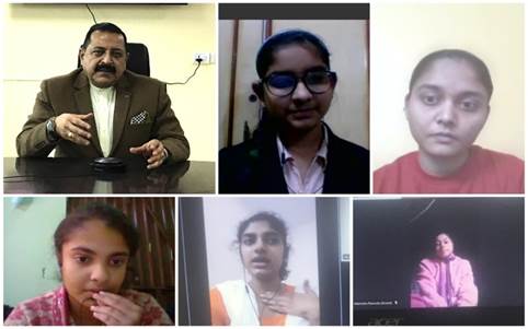 Jitendra Singh interacts with girl achievers and StartUps,from across the country