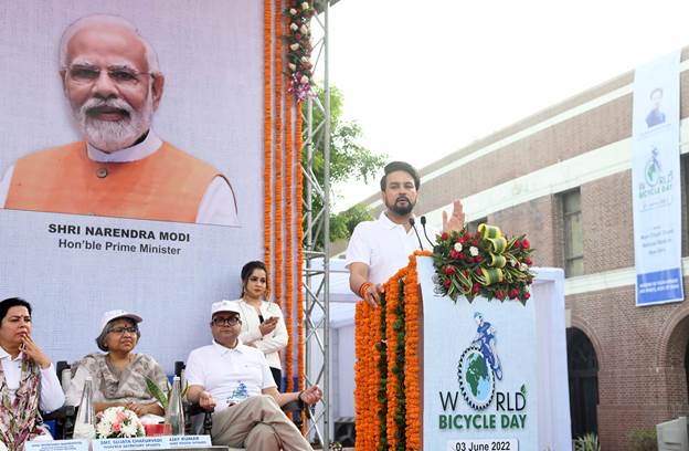 Anurag Thakur launches nationwide programs on World Bicycle Day 
