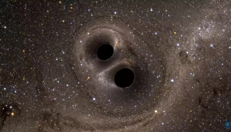 Binary super massive black hole discovered in a system which could be site of future gravitational waves detection