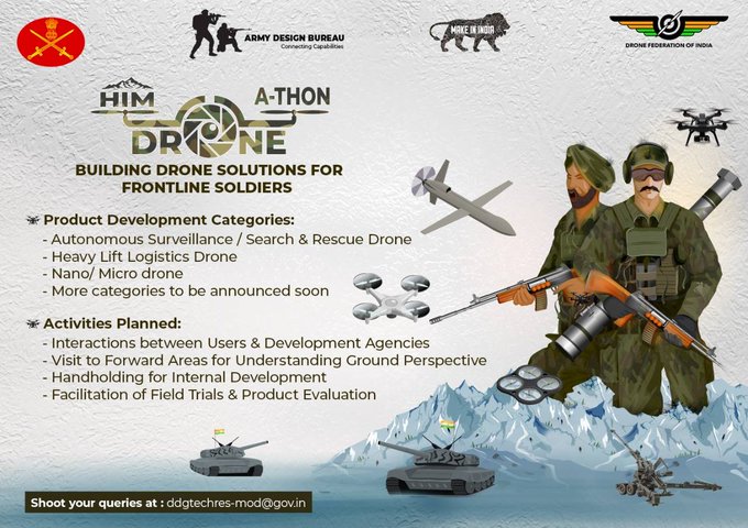 INDIAN ARMY LAUNCHES “HIM- DRONE-A-THON”