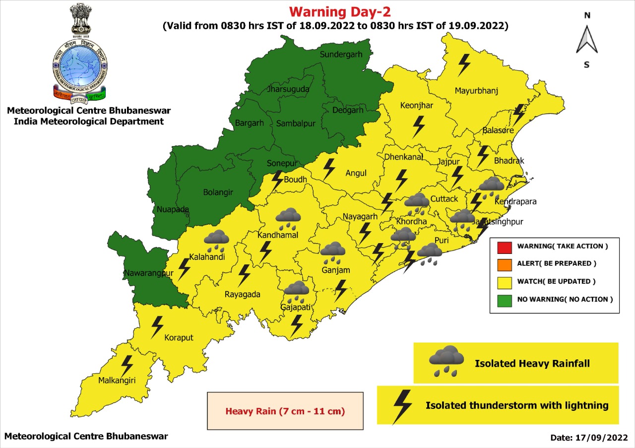 Cyclonic circulation over BoB triggers rain in Odisha, yellow warning