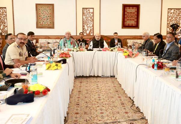 Amit Shahheld a review meeting in Srinagar today on security situation in Jammu & Kashmir