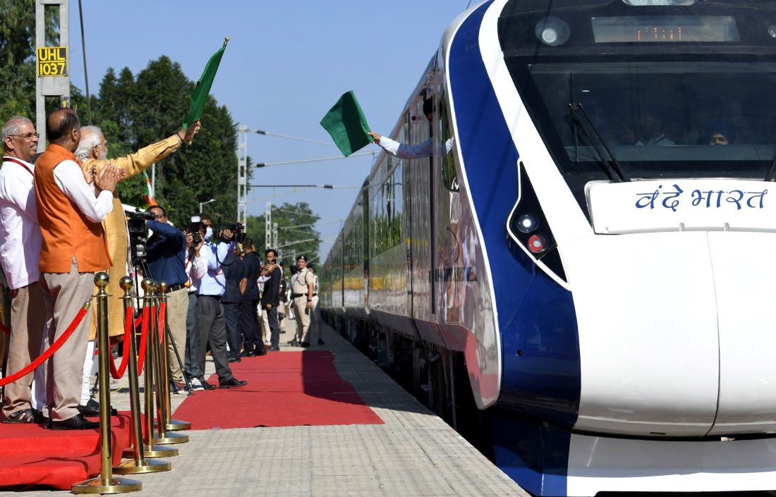PM flags off Vande Bharat Express from Una in Himachal Pradesh to New Delhi