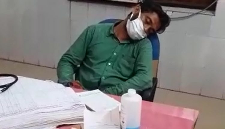 Viral Video: Odisha doctor caught sleeping on duty 
