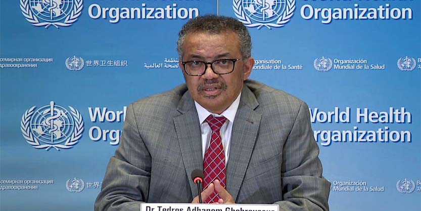 କ୍ୱାରେଣ୍ଟାଇନରେ ବିଶ୍ୱ ସ୍ୱାସ୍ଥ୍ୟ ସଙ୍ଗଠନ ମହାନିର୍ଦ୍ଦେଶକ