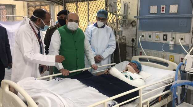 ଦିଲ୍ଲୀ ହିଂସାକାଣ୍ଡରେ ଆହତ ପୁଲିସଙ୍କୁ ଭେଟିଛନ୍ତି  ଗୃହ ମନ୍ତ୍ରୀ ଅମିତ ଶାହା