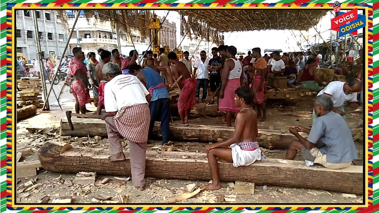 ରଥ ନିର୍ମାଣ ଆରମ୍ଭ ହେଉ ହେଉ ବିଘ୍ନ : ରଥ ଖଳାରୁ ୩ ମହାରଣା ଓ ୫ ଭୋଇ ସେବକ ପଜିଟିଭ