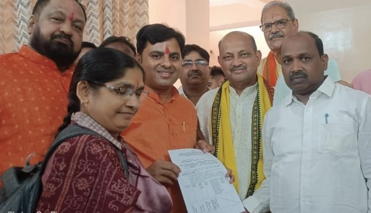 BJP candidate Tankadhar Tripathy files nomination