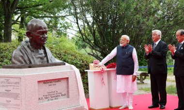 ହିରୋସୀମାରେ ମହାତ୍ମା ଗାନ୍ଧିଙ୍କ ପ୍ରତିମୂର୍ତ୍ତି ଉନ୍ମୋଚନ କଲେ ପ୍ରଧାନମନ୍ତ୍ରୀ