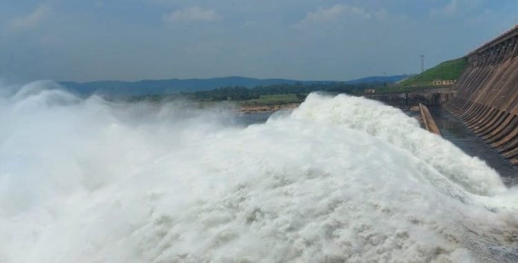 Hirakud Dam opens three more sluice gates