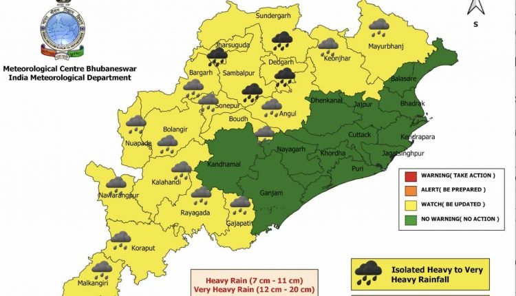 Heavy Rainfall Activity Likely Over Odisha In Next 2 Days; Yellow Warning Issued