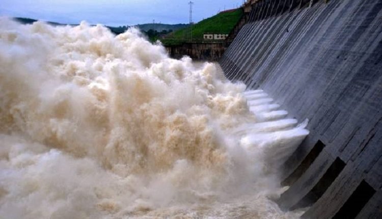 Hirakud Dam Opens twelve More Sluice Gates