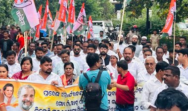 ପ୍ରଦେଶ ଯୁବ, ଛାତ୍ର କଂଗ୍ରେସ ଓ ଭୁବନେଶ୍ୱର ଜିଲ୍ଲା କଂଗ୍ରେସ ପକ୍ଷରୁ ଭୁବନେଶ୍ୱର କମିଶନରେଟ କାର୍ଯ୍ୟାଳୟ ସମ୍ମୁଖରେ ବିକ୍ଷୋଭ