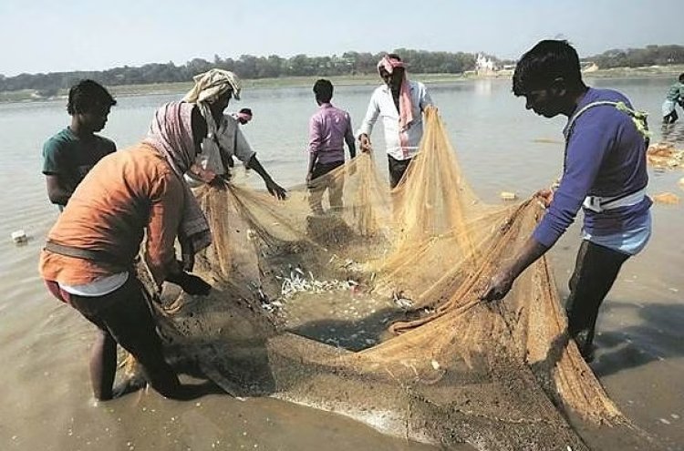 Nine fishermen were rescued from tidal waves near Paradip in Odisha.